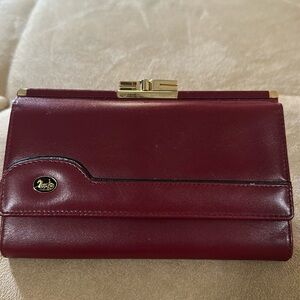 Noblesse Vintage unused burgandy Leather wallet Spain